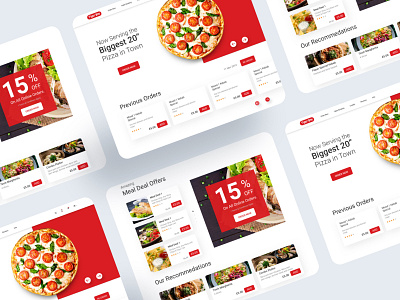 Restaurant Landing Page daily art dribbble foodwebsite online ordering practice restaurant website takeaway ui uidesign webdesign website