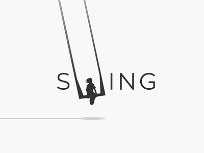 swing wordmark clean design flat logo logotype movement pendulum playground simple sway swing swinging typography vector wordmark