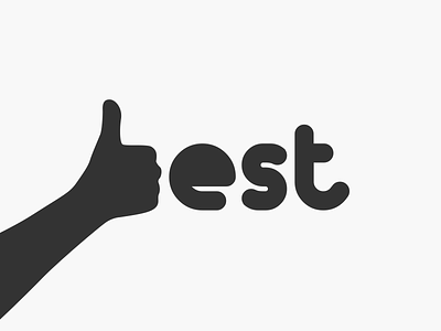 best wordmark best clean design flat illustration logo logotype nice simple thumbsup typography vector wordmark