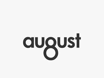 august logo wordmark 8 august clean design eight flat logo logotype month simple typography vector
