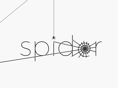 spider logo wordmark animal clean design flat hanging illustration logo logotype net simple spider swing tilt typography vector