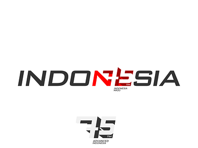 75th Indonesia Maju logo 75 75th anniversary clean independence day indonesia indonesia independence day indonesia maju logotype negativespace simple typography wordmark