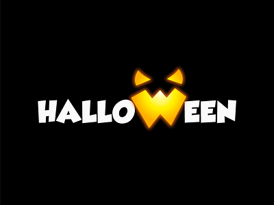 Halloween Logo Wordmark clean design flat halloween illustration logo pumpkin scream simple typography vector wordmark