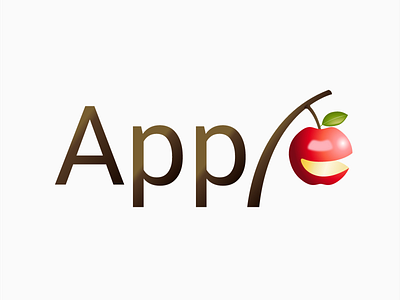 Apple Logo Wordmark apple clean design illustration logo logotype simple typography vector wordmark
