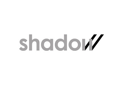 shadow clean design flat logo simple typography vector wordmark