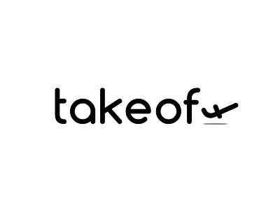 takeoff wordmark clean design flat illustration logo simple typography vector wordmark