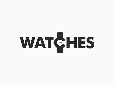 watches wordmark clean design flat logo simple typography vector watches wordmark