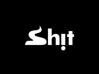 shit wordmark (SOLD !) :D clean design flat logo shit simple typography vector wordmark