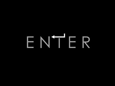 ENTER wordmark clean design enter flat logo simple typography vector wordmark