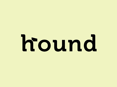 Hound wordmark animal clean design dog flat hound illustration logo simple typography vector wordmark