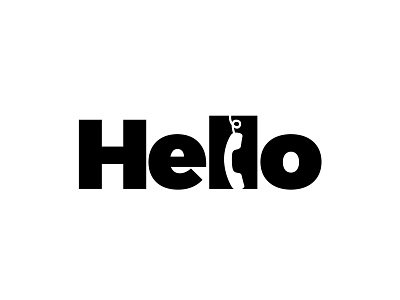 Hello wordmark call clean design flat hello illustration logo phone simple typography vector wordmark