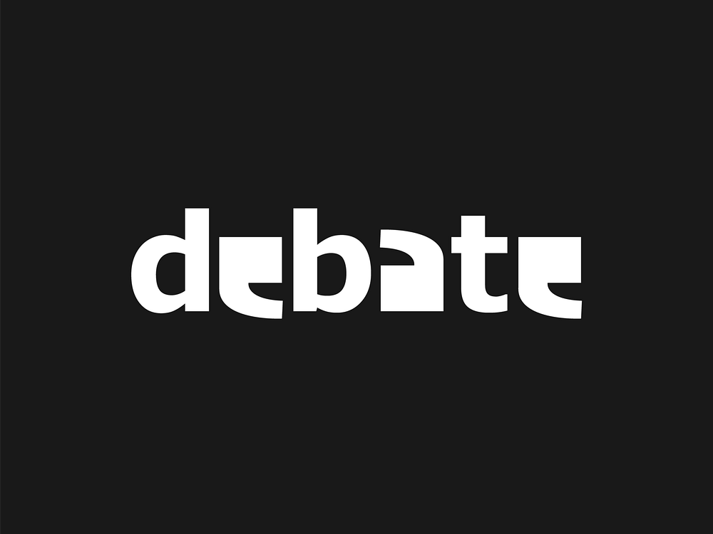 Debate wordmark by finalidea on Dribbble