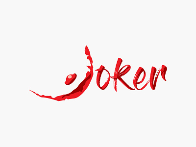 joker wordmark clean design flat illustration joker joker2019 jokermovie logo logotype red simple typography vector wordmark