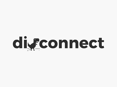 disconnect wordmark animal chrome clean design dinosaur disconnect flat google logo logotype simple vector wordmark