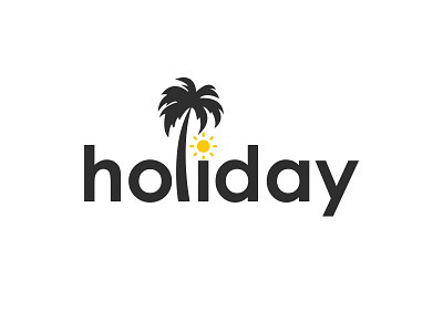 holiday wordmark clean design flat holiday logo logotype simple typography vector wordmark