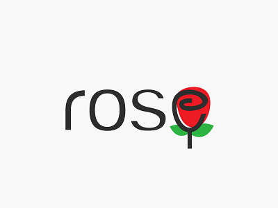 rose wordmark clean design flat illustration logo logotype redrose rose simple typography vector wordmark