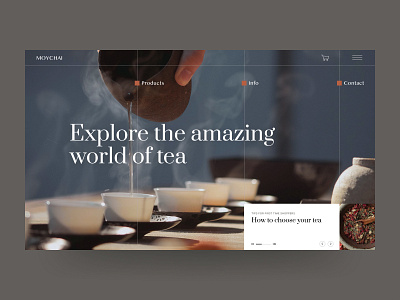 Design of the Tea shop homepage shop tea tea cup tea shop uidesign website design