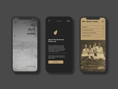 Darkroom Redesign films homepage mobile design photo app photography uidesign website design