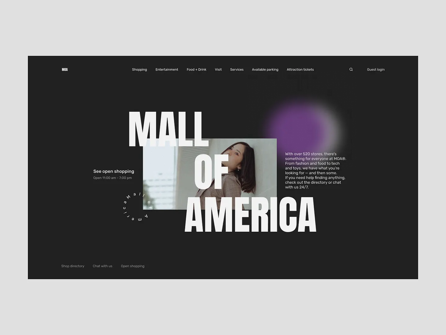 Modern Mall Website Design: The Mall of America Redesign