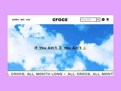 E-commerce Website | Crocs | Comfort and Style agency animation branding crocs design flat flatdesign illustration logo minimalistic mobile motion graphics poland redesign ui uidesign uxdesign web webdesign website