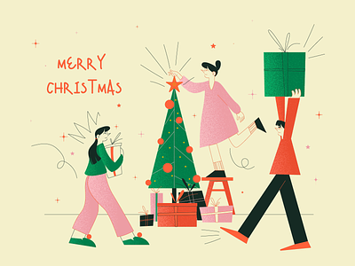 Illustration | Merry Christmas animation brightlab card christmas christmas card design gifts holiday holidays illustration new year presents redesign season ui uidesign ux uxdesign website design winter