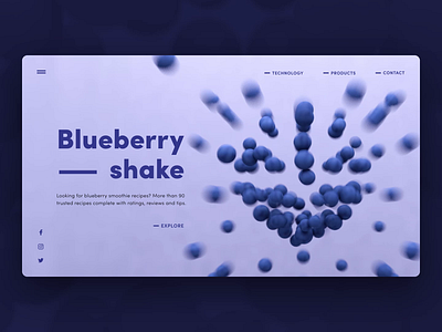 Web Site Blueberries 3d Illustration: Captivating 3D Visual Art 3d animation animation after effects application branding c4d commercial design homepage illustration ios iphone typography ui uidesign ux uxdesign web design