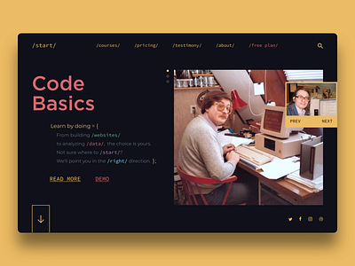 💾 Code Basics Site Concept - Code Basics Site Concept american brand concepts digital agency homepagedesign learning platform logo mark net neutrality practice programming typography ui uidesign uxdesign web courses