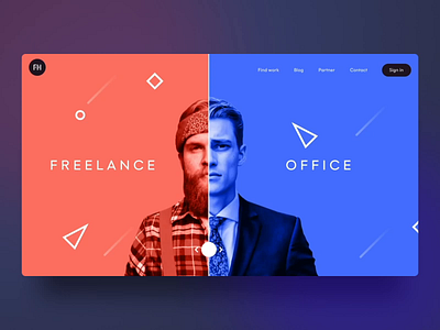 ⛓ Concept Freelancer to Businessmen - Innovative Freelancer animation design branding comparison animation design freelance landing page red and blue ui ui design ui ux uidesign ux uxdesign web deisgn web design web development