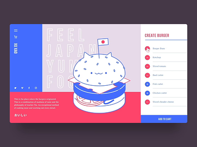 🍔 Japanese Cafe with Burgers! Culinary Delight Web App animation branding cafe branding cafe site custom app development services food illustration illustration japanese art japanese food landing page typography ui uidesign ux uxdesign web design