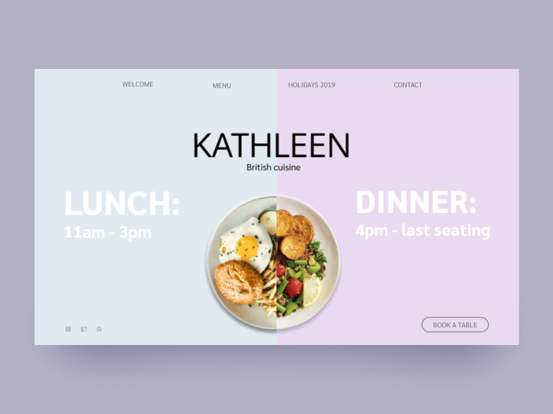 🍴Website for the restaurant "KATHLEEN"🍴