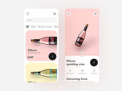 Wine store app alcohol app clear drinks interface mobile mobile app mobile ui shop shop app store store app ui ux wine wine app wine barel