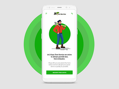 Tree Service app app character green tree service