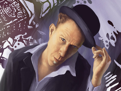 Tom Waits. The piano has been drinking! Not me... art illustration tom waits