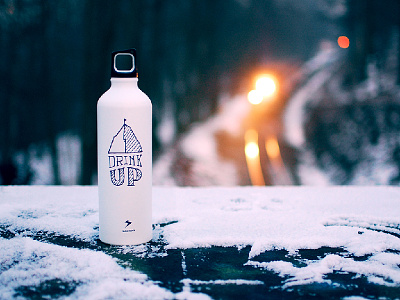 Sleighdogs Water Bottle adventure bottle canteen drink gift merchandise snow tracks train travel venture water
