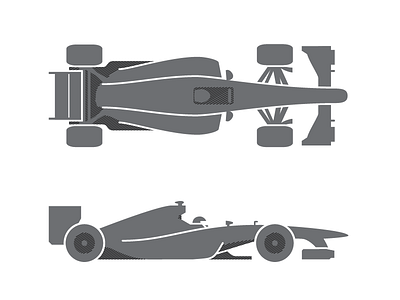 Formula 1 Silhouette 2.0 formula 1 hatching icon overhead racecar side view silhouette speed top view