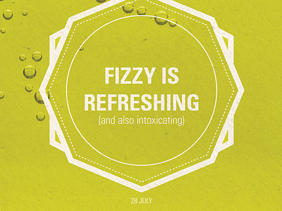 Fizzy is Refreshing advertisement alcohol announcement badge copy drinks emblem soda