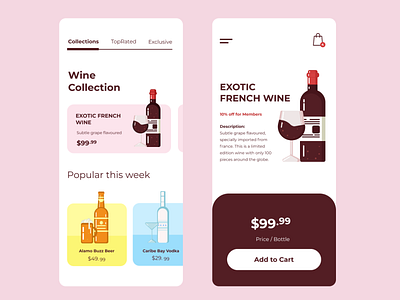 online liquor store app illustration liquorstore ui uiux