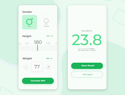 BMI Calculator - Daily UI Design #004 bmi bmicalculator dailyuidesign uidesign webappdesign