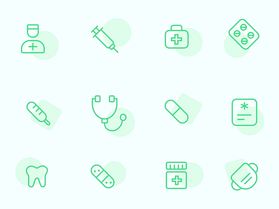 Minimal healthcare icon set - Icon set challenge