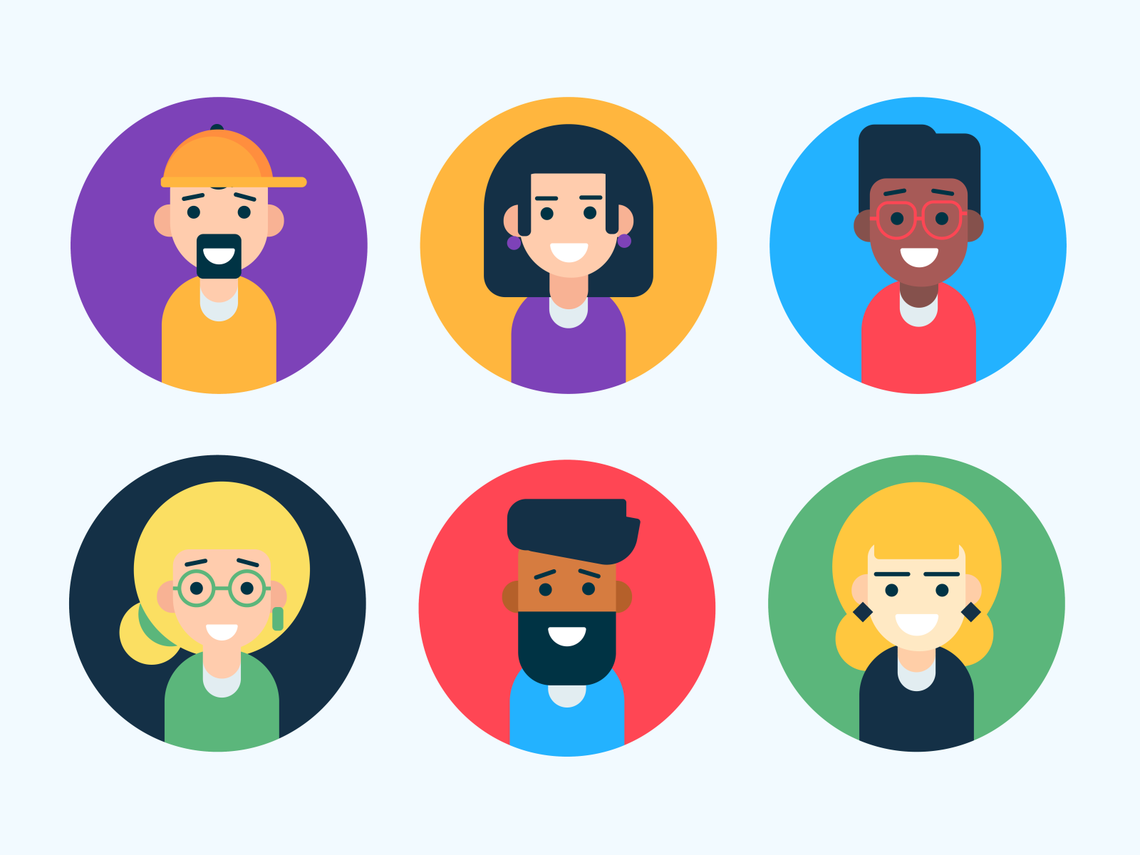 Avatar Icons by meit shah on Dribbble