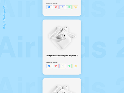 Social Media Share - 100 Day UI Challenge carddesign dailyui010 dailyuichallenge socialmediashare uidesign
