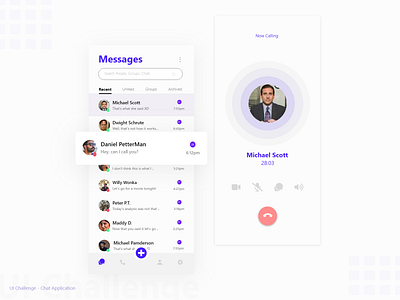 Chat Application UI Challenge appdesign chatapp dailyuichallenge uidesign