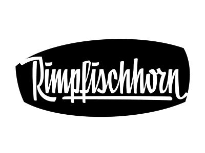 Rimpfischhorn lettering logo script typography vector