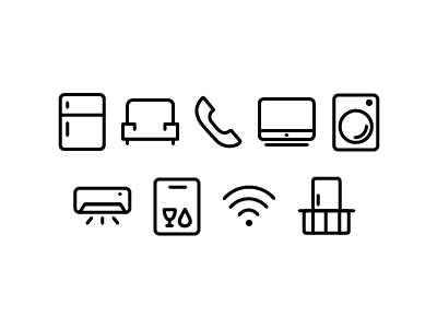 Apartment icons pack adobe ilustrator apartment icon illustrator