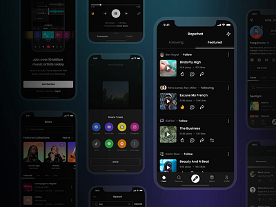 Rapchat animation design fireart fireart studio interaction motion motion design ui