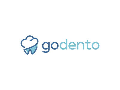 GoDento Logo art branding cloud dental dental care dental logo design flat icon illustration logo vector web