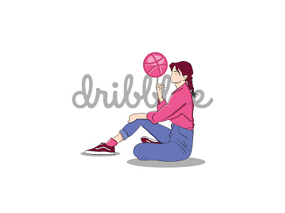 Sans Girl design illustration vector