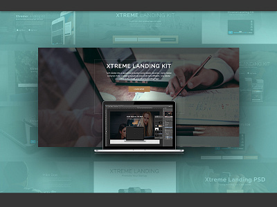 Xtreme Landing UI Kit daily ui daily ui challenge photoshop site design ui kit web design