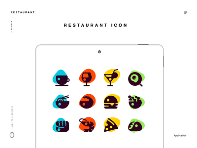 Restaurant Icon app branding design icon logo type ui ux web 平面 插图