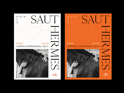 Le Saut Hermes black and white design graphic design hermes horse horse racing minimal minimalist design poster poster design print design simple typography
